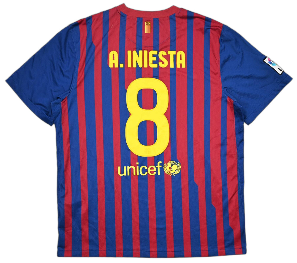 2011-12 FC BARCELONA *A. INIESTA* KOSZULKA XL