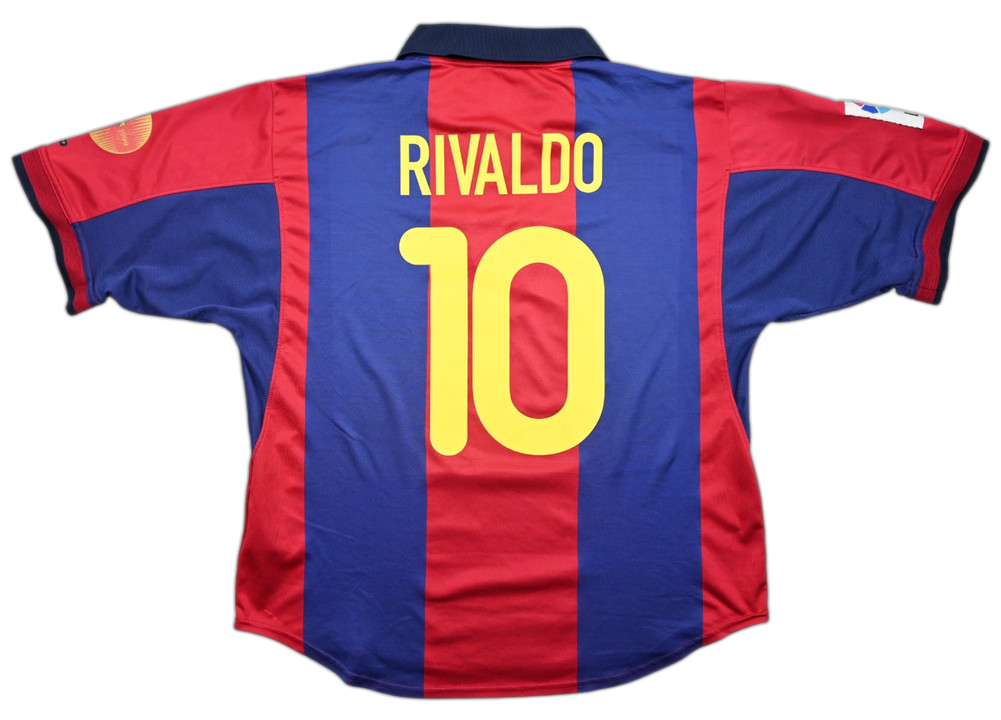 2000-01 BARCELONA *RIVALDO* SHIRT L